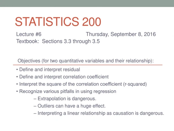 Statistics 200