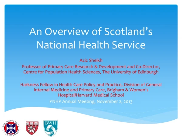 An Overview of Scotland’s National Health Service