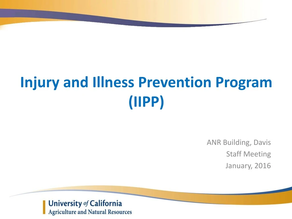 injury and illness prevention program iipp