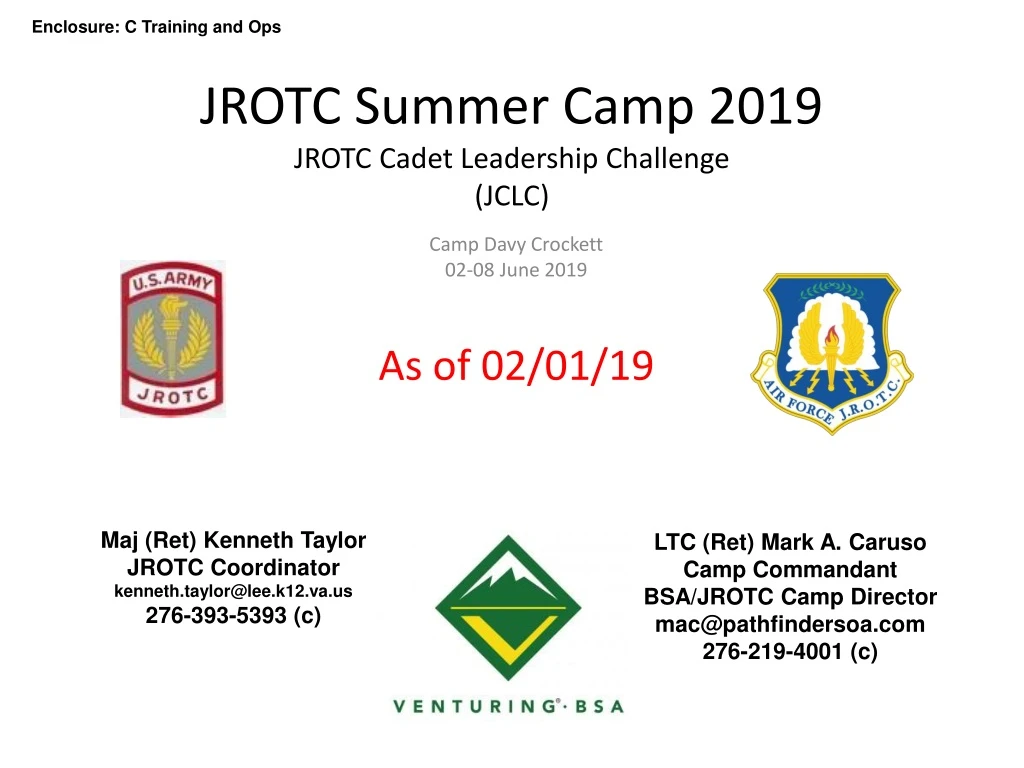 jrotc summer camp 2019 jrotc cadet leadership challenge jclc