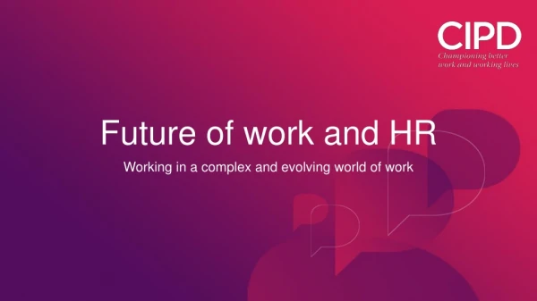 Future of work and HR