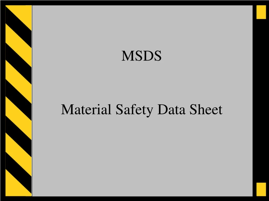 msds material safety data sheet