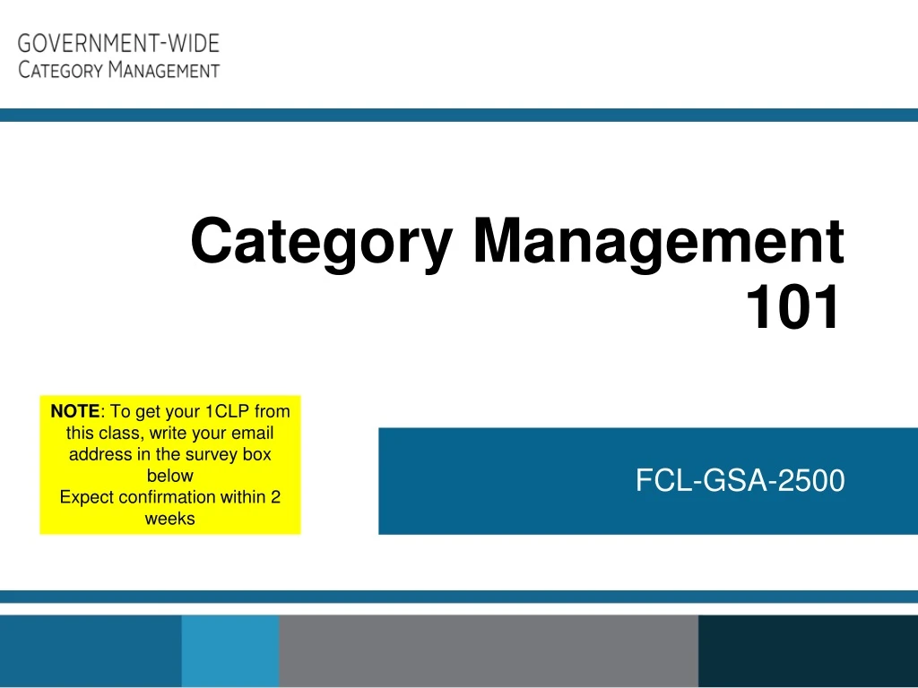 category management 101