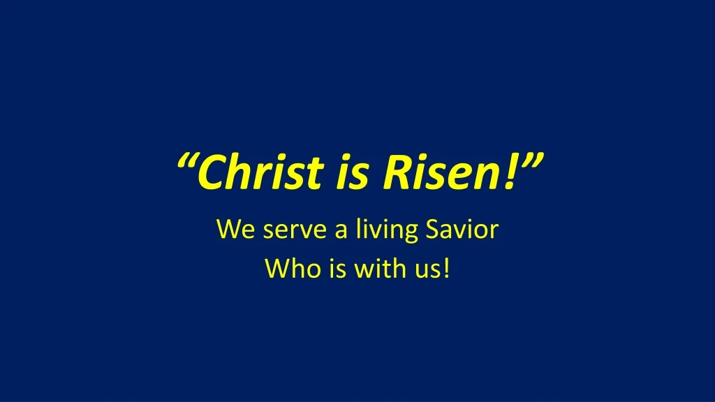 christ is risen