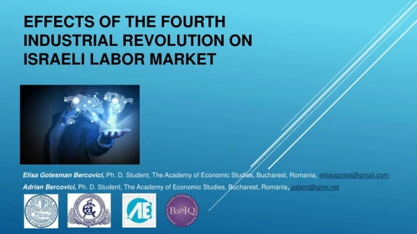 EFFECTS OF THE FOURTH INDUSTRIAL REVOLUTION ON ISRAELI LABOR MARKET