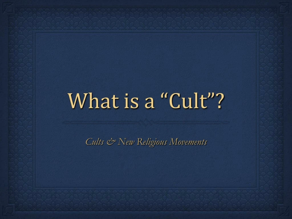 what is a cult