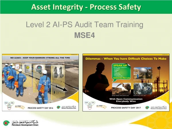Asset Integrity - Process Safety