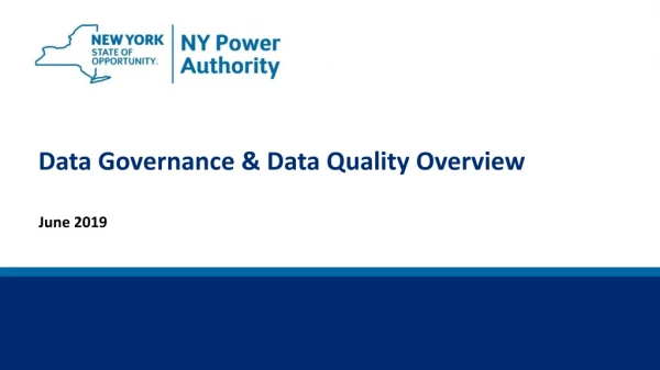 Data Governance &amp; Data Quality Overview