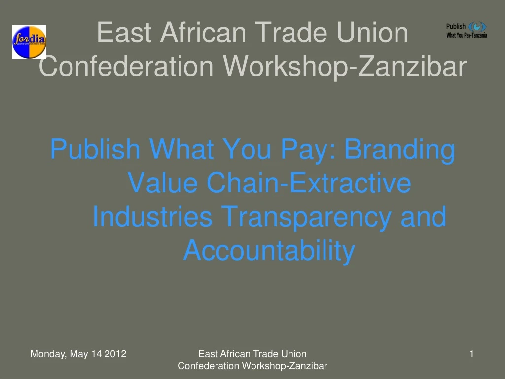 east african trade union confederation workshop zanzibar