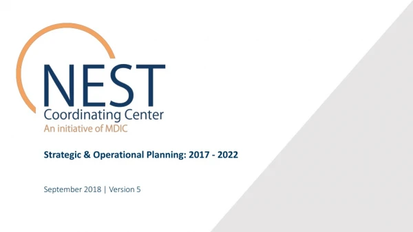 Strategic &amp; Operational Planning: 2017 - 2022