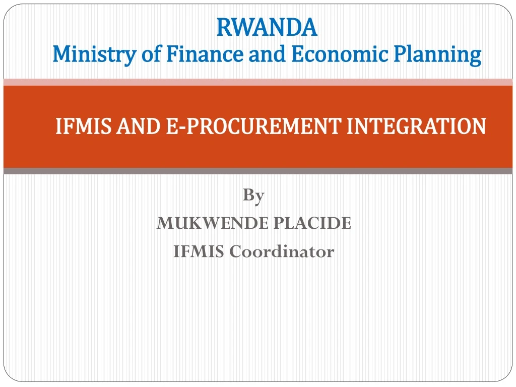 ifmis and e procurement integration