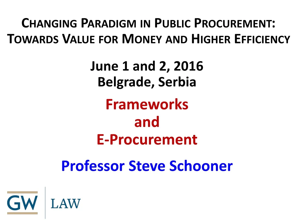 changing paradigm in public procurement towards