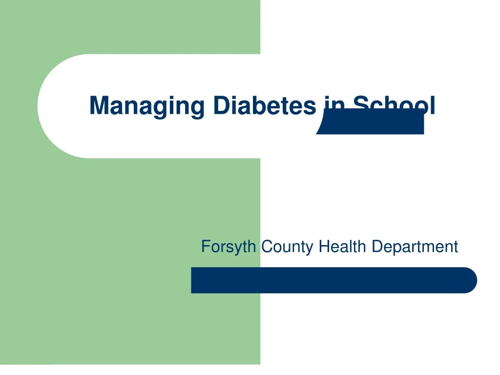 managing diabetes in school