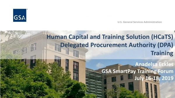 Human Capital and Training Solution (HCaTS) Delegated Procurement Authority (DPA) Training