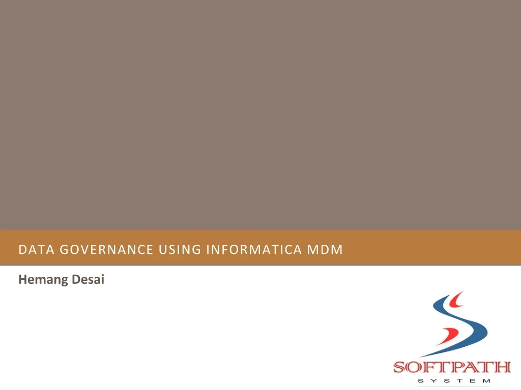 data governance using informatica mdm