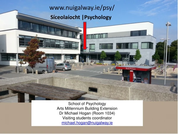 School of Psychology Arts Millennium Building Extension Dr Michael Hogan (Room 1034)