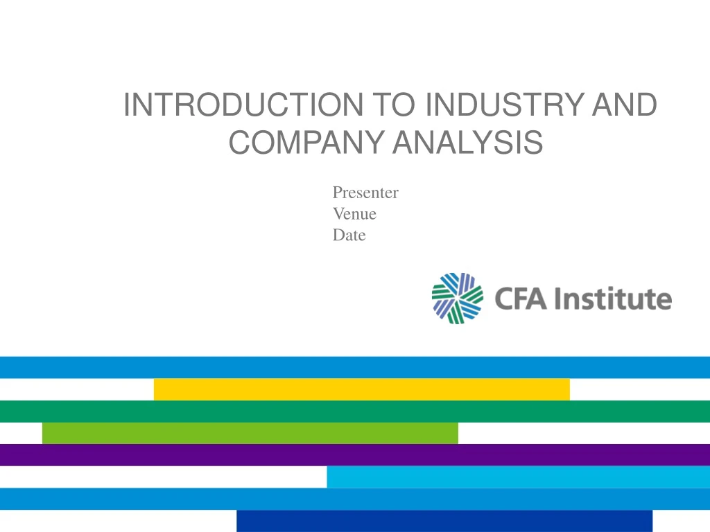 introduction to industry and company analysis