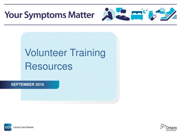 Volunteer Training Resources