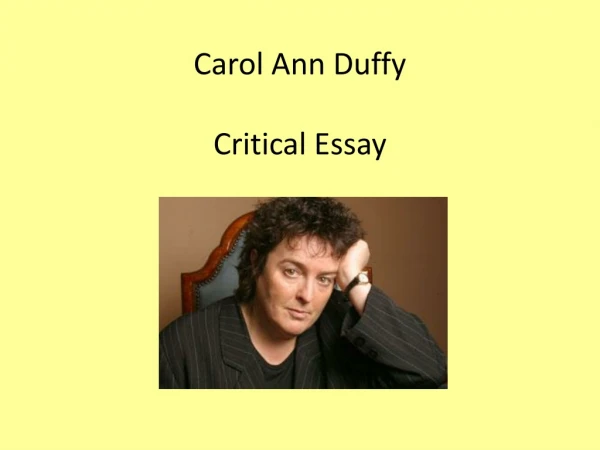 Carol Ann Duffy Critical Essay