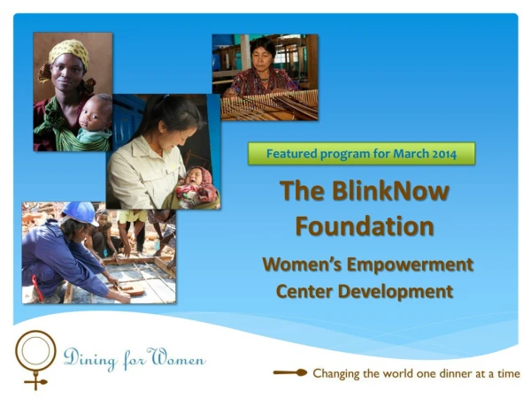 The BlinkNow Foundation Women’s Empowerment Center Development