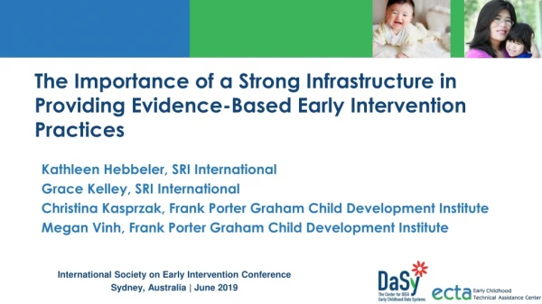 The Importance of a Strong Infrastructure in Providing Evidence-Based Early Intervention Practices