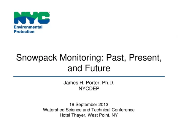 Snowpack Monitoring: Past, Present, and Future