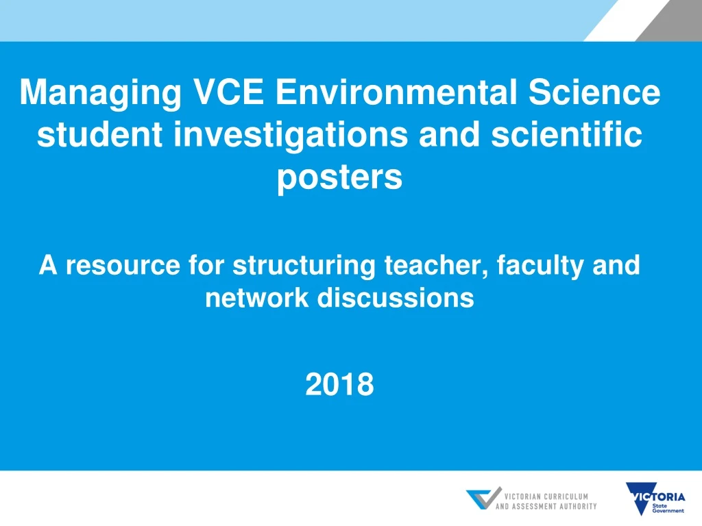 managing vce environmental science student