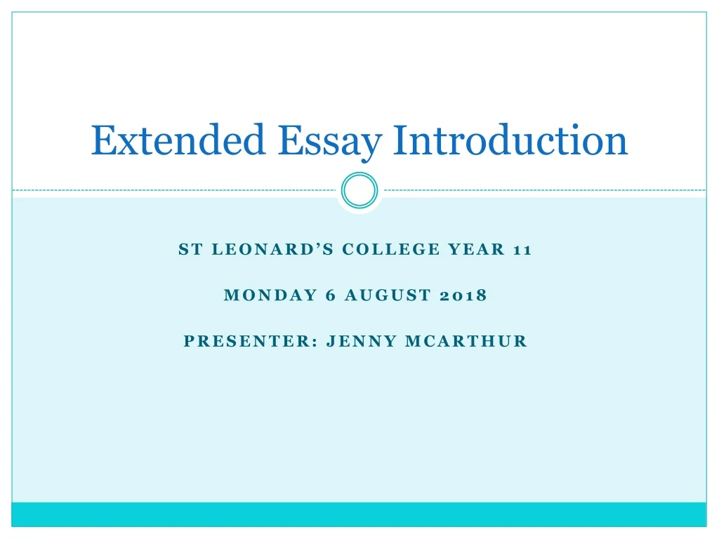 extended essay introduction