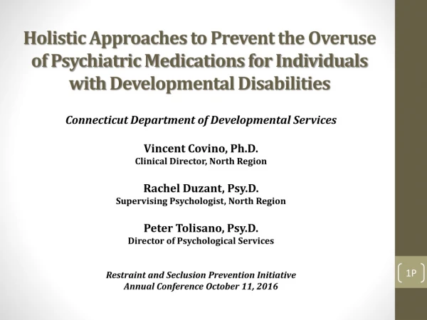 Connecticut Department of Developmental Services Vincent Covino, Ph.D.