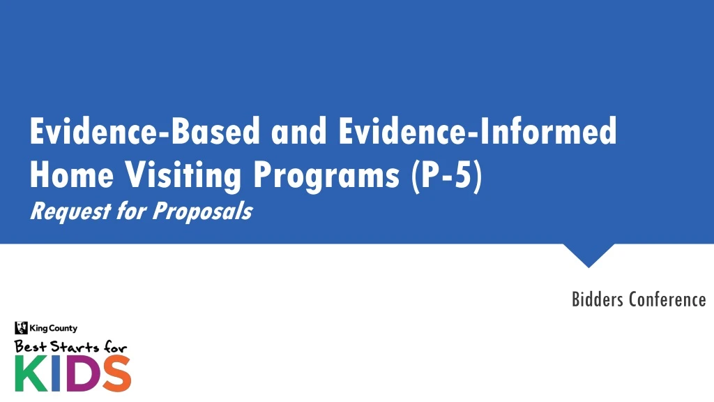 evidence based and evidence informed home visiting programs p 5 request for proposals