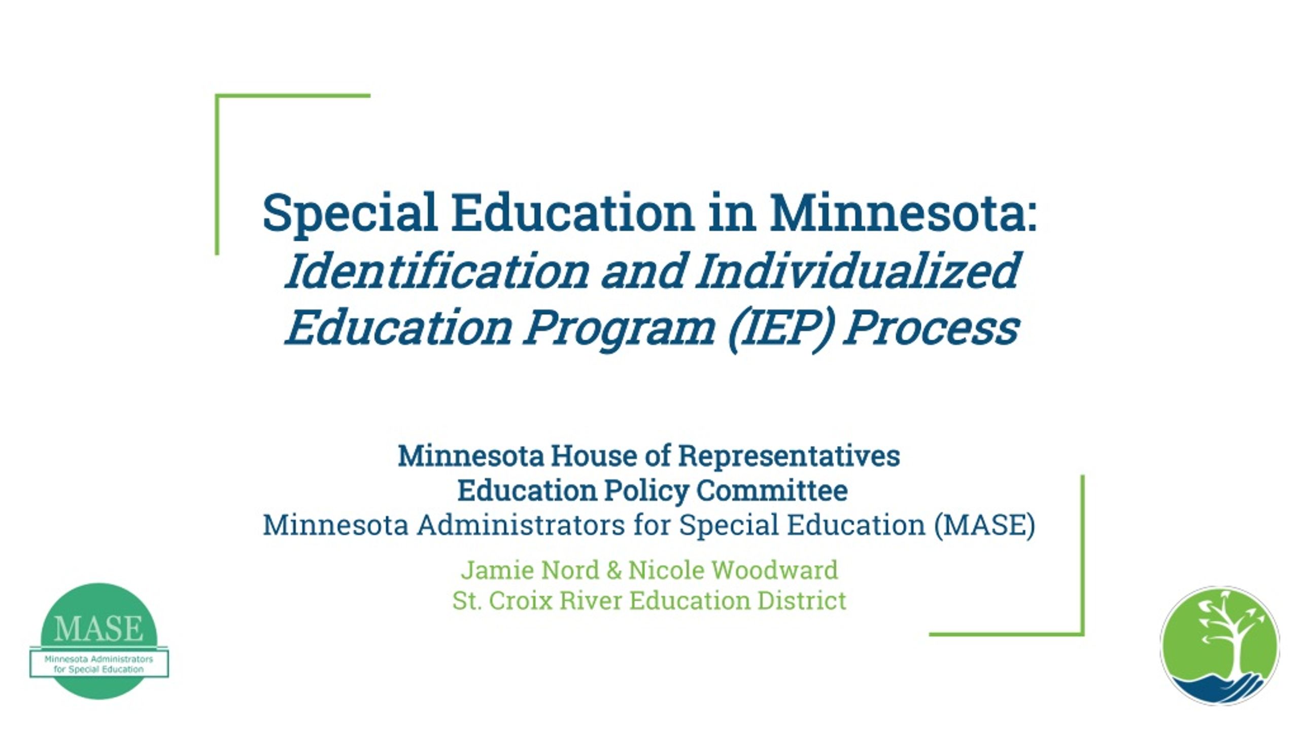 PPT - Special Education in Minnesota: Identification and Individualized ...