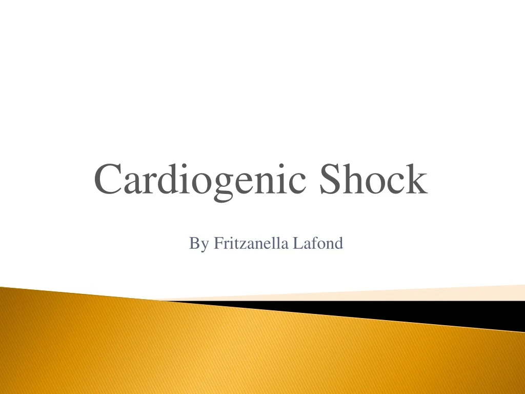 cardiogenic shock by fritzanella lafond