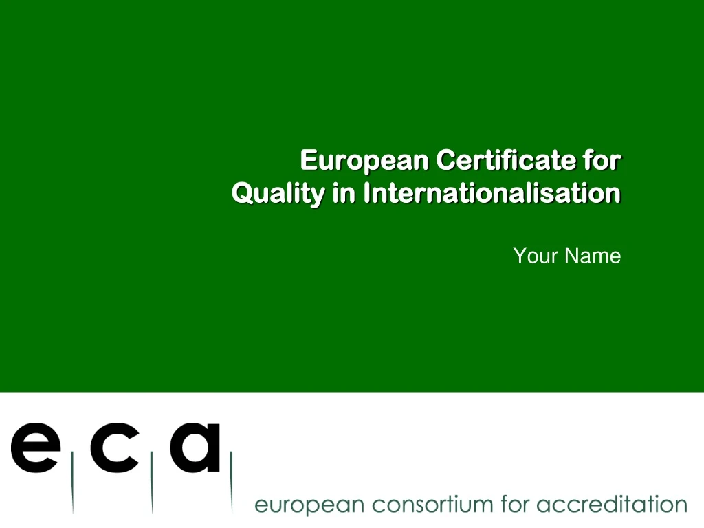 european certificate for quality in internationalisation