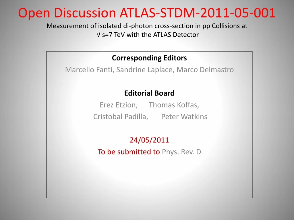 open discussion atlas stdm 2011