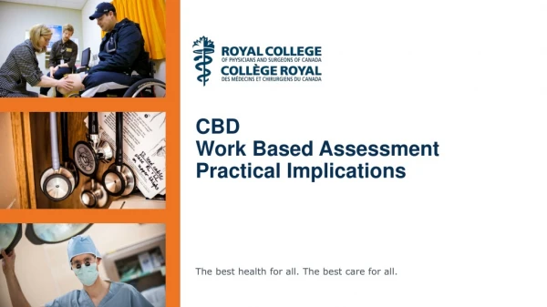 CBD Work Based Assessment Practical Implications