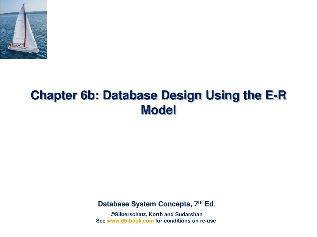 chapter 6b database design using the e r model