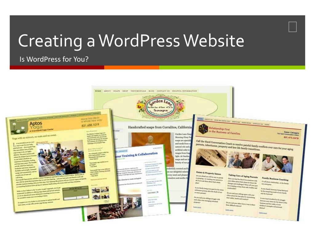 creating a wordpress website