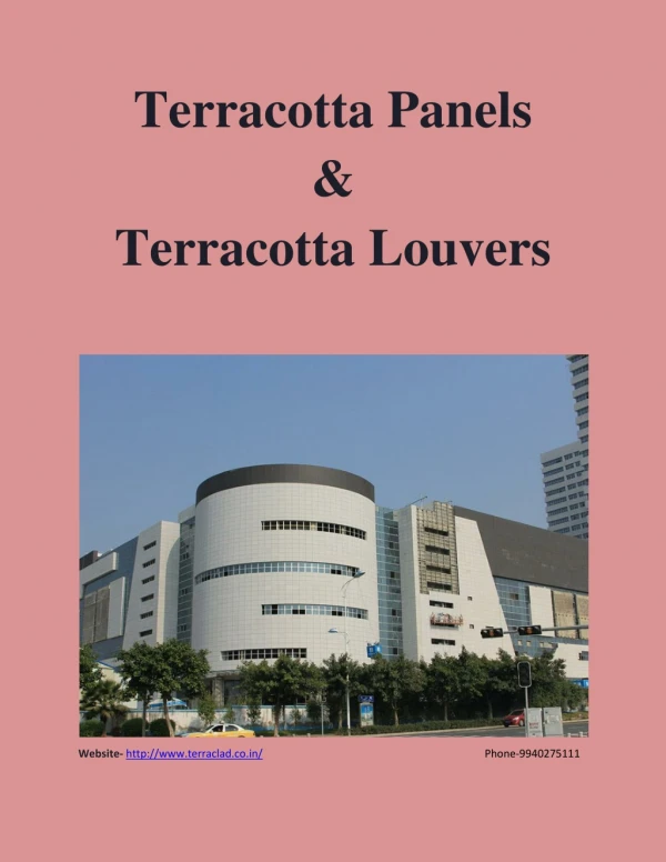 Terracotta Panels and Terracotta Louvers