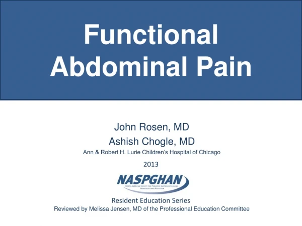Functional Abdominal Pain