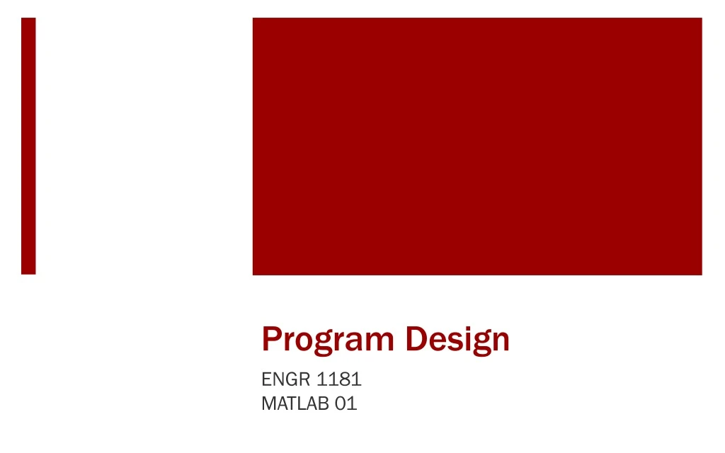 program design