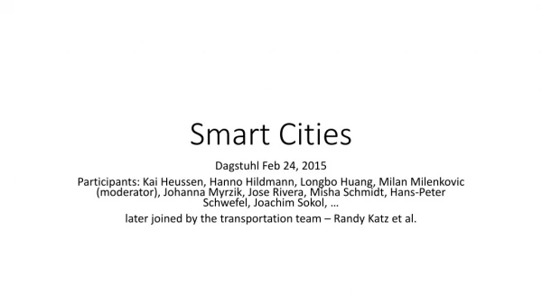 Smart Cities