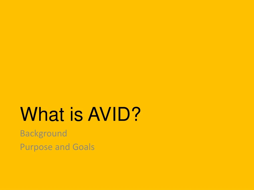 what is avid