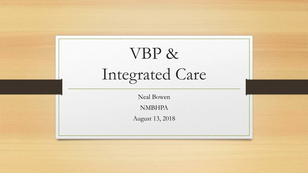 vbp integrated care