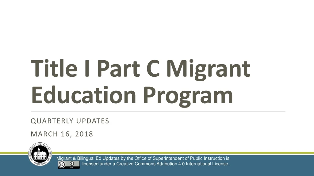 title i part c migrant education program