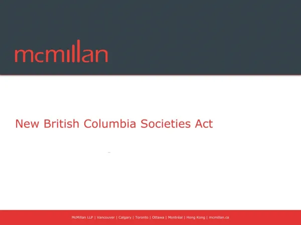 New British Columbia Societies Act