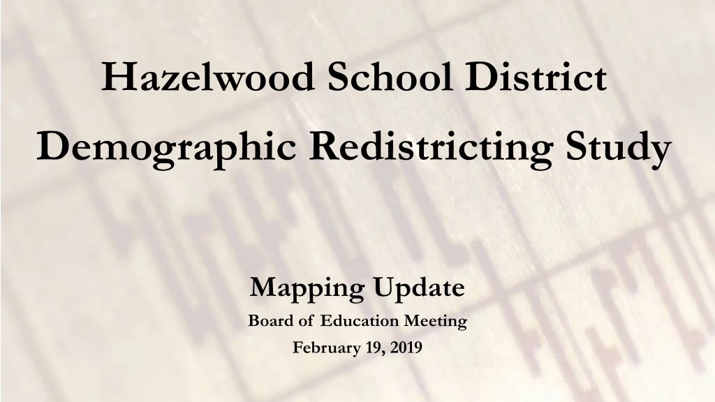 demographic redistricting study