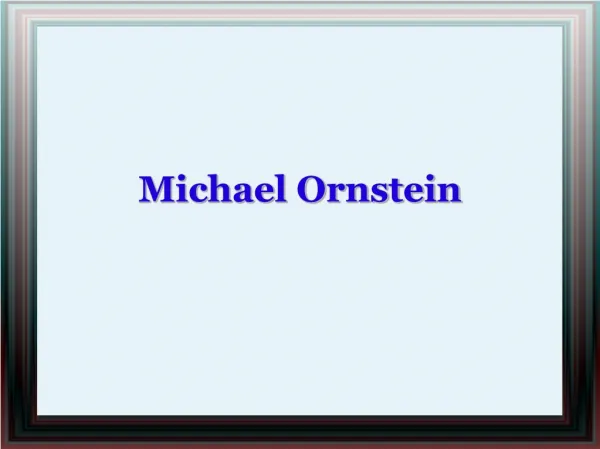 Michael Ornstein New York