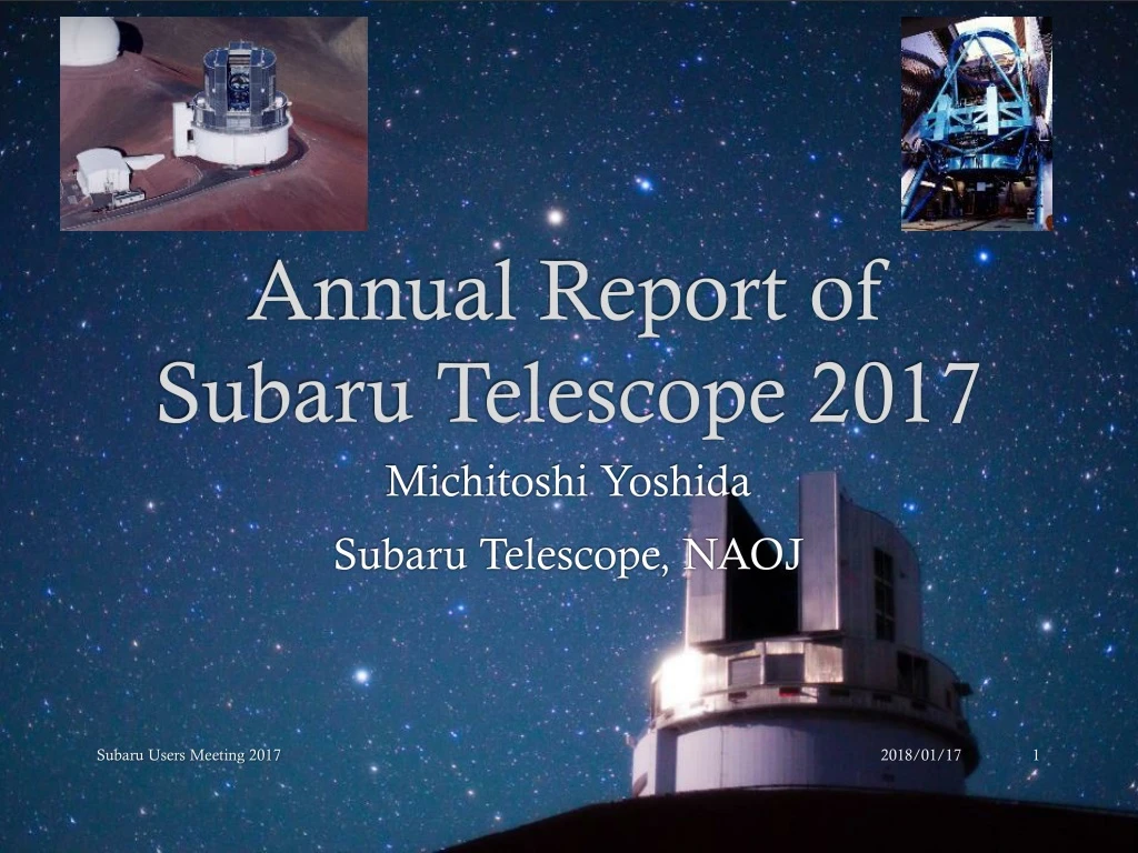 annual report of subaru telescope 2017