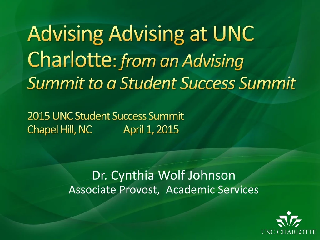 dr cynthia wolf johnson associate provost academic services