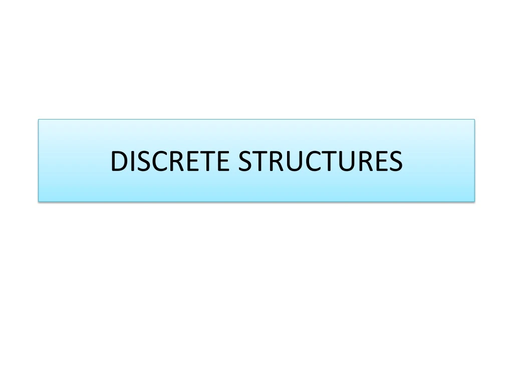 discrete structures